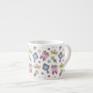 vlinder prinses patroon espresso kop