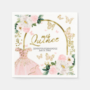 Vlinder Quinceanera Servetten Bloem Jurk