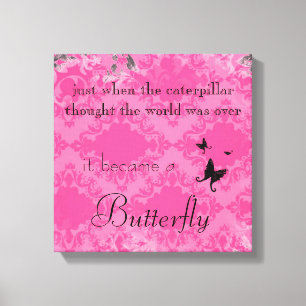 Vlinder Quote Canvas Print