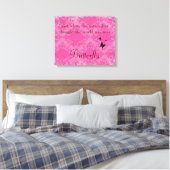 Vlinder Quote Canvas Print (Insitu (Slaapkamer))
