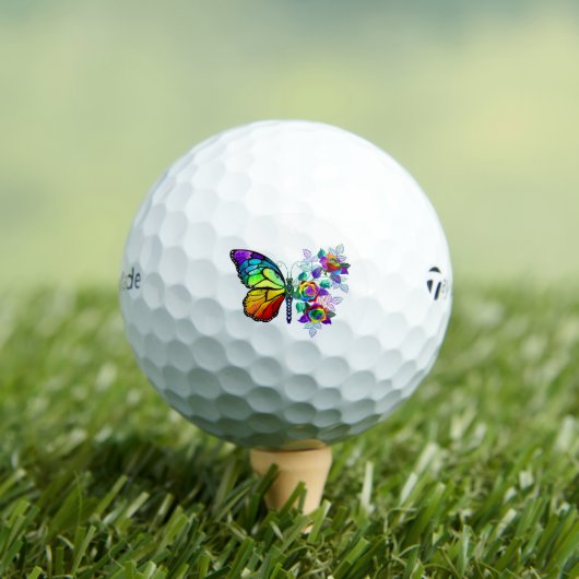Vlinder regenboog bloem golfballen (Insitu Shirt)