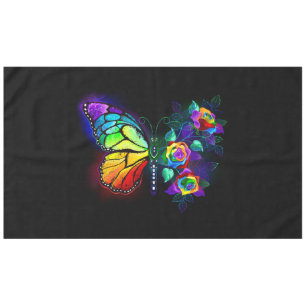 Vlinder regenboog bloem tafelkleed