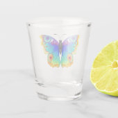 Vlinder Regenboog Pauwenoog Shot Glas (Achterkant)