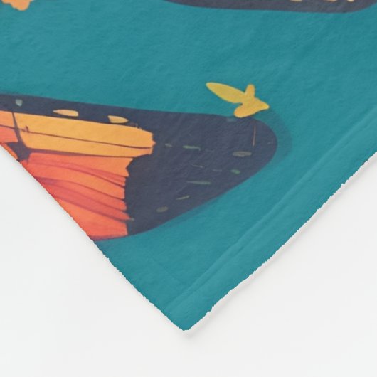 Vlinder Retro Kleurrijk Gepersonaliseerd Patroon Fleece Deken (Hoek)