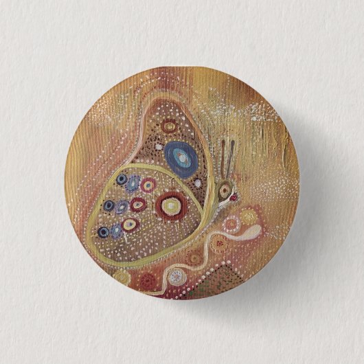 Vlinder Ronde Badge Button 3,2 Cm (Voorkant)