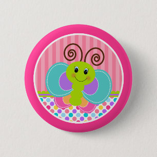 Vlinder Ronde Button 5,7 Cm