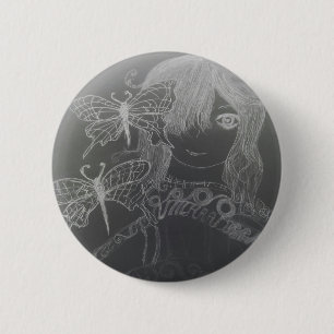 vlinder ronde button 5,7 cm