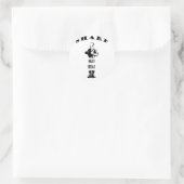 vlinder ronde sticker (Tas)