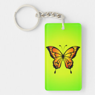 Vlinder Rood Geel Insect Illustratie-20285 T-S Sleutelhanger