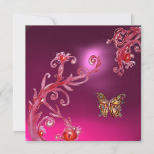 VLINDER ROZE AMETHIST helderrood Kaart