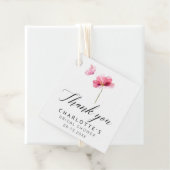 Vlinder Roze Bloemige Bruidsdouche Dank Je Wel Bedankjes Labels (In situ)
