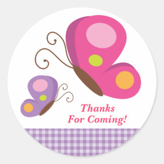 Vlinder - Roze en Paarse Sticker