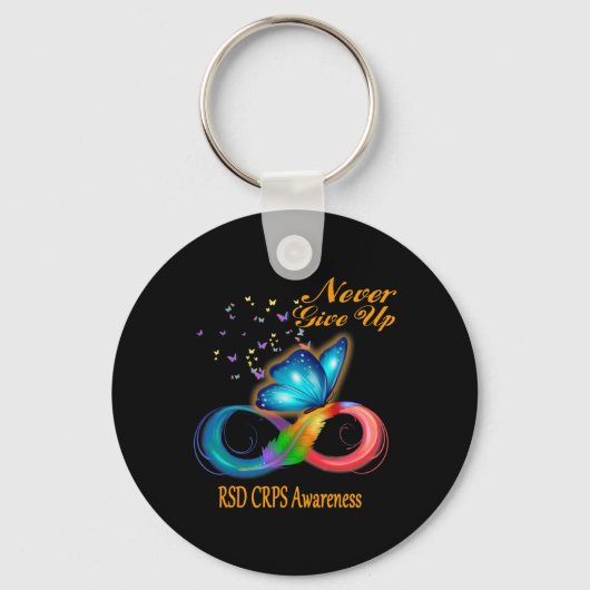 Vlinder RSD CRPS Awareness Sleutelhanger (Voorkant)