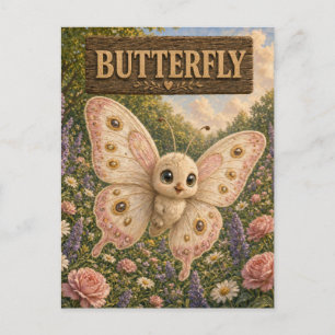 Vlinder Schattig Baby Verhaalboek Nursery Dier Briefkaart