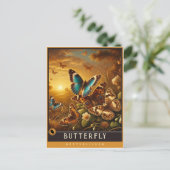 Vlinder | Schattige familie  Briefkaart (Staand voorkant)