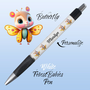 Vlinder, Schattige grillig meisje vliegend insect Pen