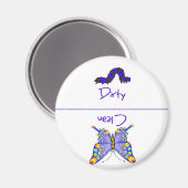 Vlinder schoon vuile vaatwasser magneet (Voorkant / Achterkant)