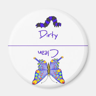 Vlinder schoon vuile vaatwasser magneet