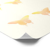 Vlinder Shabby Chic Pastel Illustratie Poster (Hoek)
