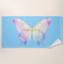 Vlinder silhouet in kleuren strandlaken