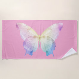 Vlinder silhouet in kleuren strandlaken