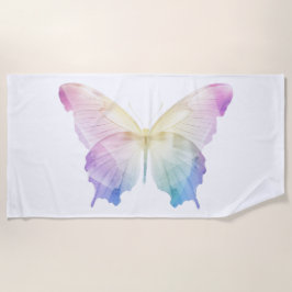 Vlinder silhouet in kleuren strandlaken