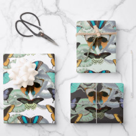 Vlinder & Snake Gotische Natuur Inpakpapier Vel