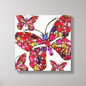 Vlinder Strass  Kostuum Sieraden Kunst Canvas Afdruk (Voorkant)