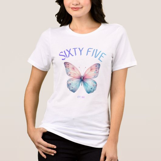 Vlinder T-shirt Sixty Five (Voorkant)
