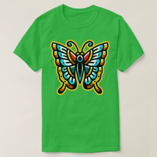 vlinder tattoo t-shirt (Design voorkant)
