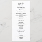 Vlinder thema lente bruiloft ceremonie programma (Achterkant)