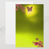 VLINDER, topaas geel rood roze blauw Briefpapier (Voorkant / Achterkant)