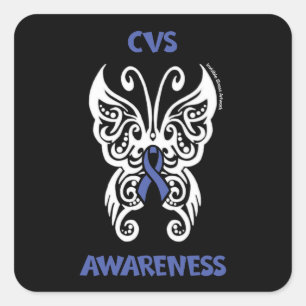 Vlinder/Tribal...CVS Vierkante Sticker