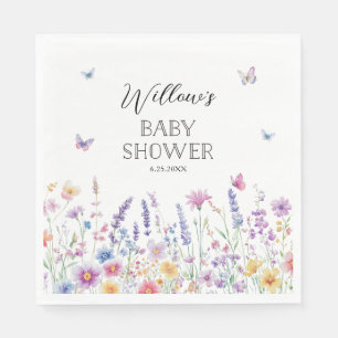 Vlinder Tuin Baby Shower Servetten