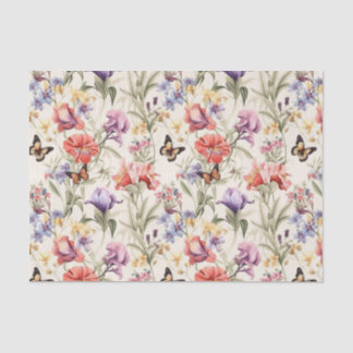  Vlinder Tuin Bloemen Decoupage Tissuepapier