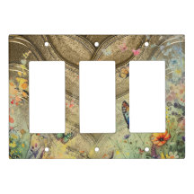 Vlinder tuin gouden accenten aangepaste kunst