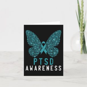 Vlinder Turquoise Lint Regenboog Krijger Ptsd Bewu Kaart