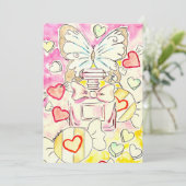 Vlinder Valentijnkaart Feestdagenkaart (Staand voorkant)