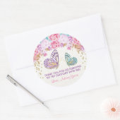 Vlinder verjaardagsfeestjes, 1e sticker stickers (Envelop)