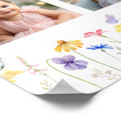 Vlinder Verjaardagsfoto Milestone Poster (Hoek)