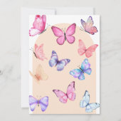 Vlinder verjaardagsuitnodiging kaart (Achterkant)