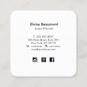  vlinder vierkante visitekaartje (Achterkant)