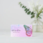 vlinder visitekaartje voor glitterontwerp (Staand voorkant)