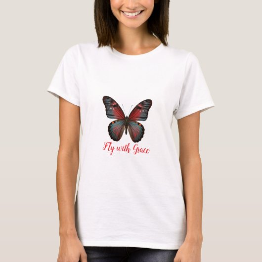 Vlinder - Vlieg met Grace T-shirt (Voorkant)