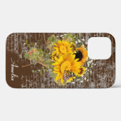 vlinder voor zonnebloemen Case-Mate iPhone case (Achterkant (horizontaal))