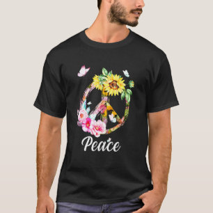 Vlinder Vredesteken Bloem Bloementuin Natuur T-shirt
