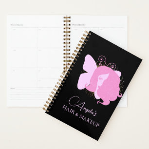 Vlinder Vrouw Make-up Salon Roze Zwart Script Planner