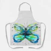 Vlinder waterverf grillige waterverf schort (Voorkant)