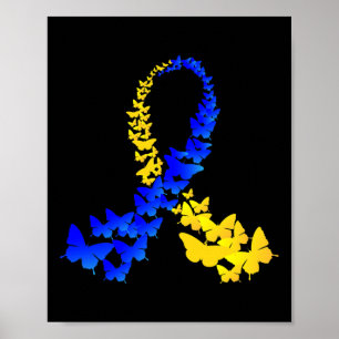 Vlinder Wereld Down Syndroom Dag Vrouwen Kinderen Poster
