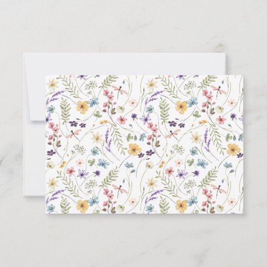 Vlinder Wildbloementuin Dankkaart Bedankkaart (Achterkant)